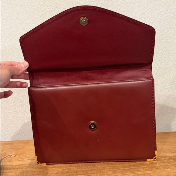 Cartier Must de Cartier Bordeaux Leather Clutch — Great Condition - Picture 5 of 9